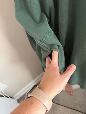 aerie Olive Green Hoodie Sweater thumbnail 6