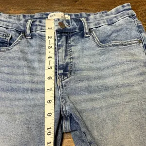 BKE Monroe Universal Upper Slim Thigh Mid Rise Skinny Jeans Women 29x32 Distress thumbnail 4