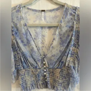 FREE PEOPLE‎ WOMEN'S SUGAR MESH BLOUSE NWT small thumbnail 5