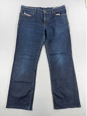 Y2k Diesel Industry Womens Dark Wash Stretch Straight Leg Jeans Size 33 x 32 thumbnail 1