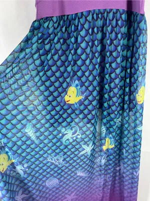 Disney Princess The Little Mermaid Ariel Chiffon Duster Romper NWT Size L thumbnail 9