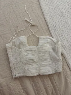 Zara Cropped Halter Top thumbnail 2