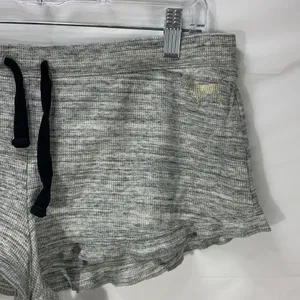PINK Victoria’s Secret Gray White Marled Sleep Pajama Lounge Shorts Size Large thumbnail 2