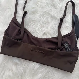 Nike Skims Matte Micro Scoop Bra Dark Sepia Size XS thumbnail 6