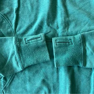 L.L.Bean cowl neck pullover sweatshirt relaxed hood thumbhole cuffs thumbnail 2