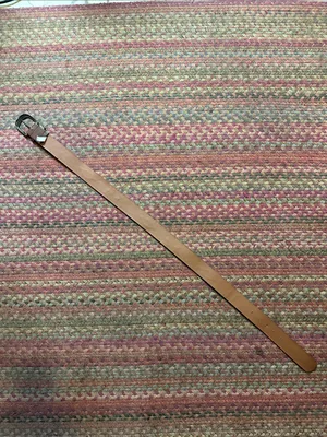 Brown Vegan Leather Belt with Southwestern White Diamond Embroidery thumbnail 3