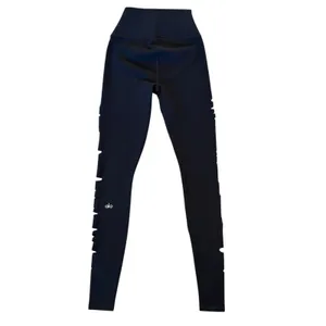 Alo Yoga High Waist Extreme Ripped Warrior Leggings Black Edgy Destroyed XXS thumbnail 10