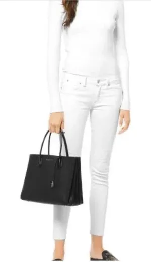 Michael Kors Mercer Large Pebbled Leather Accordion Tote Bag thumbnail 1