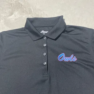 FAU Florida Atlantic University Owls Women's Tech Golf Polo Shirt SZ L Black thumbnail 2