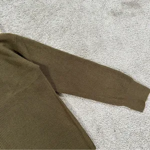 NWT Mango Women’s Crewneck Knit Sweater Longsleeve in Dark Olive S thumbnail 6