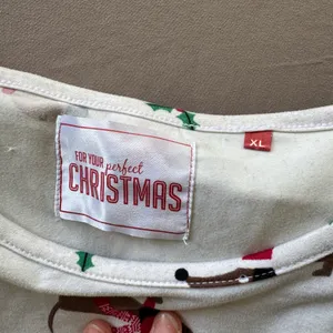 Dog Print Christmas Nightgown White Size XL thumbnail 3