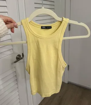 ZARA Crop Top yellow thumbnail 1