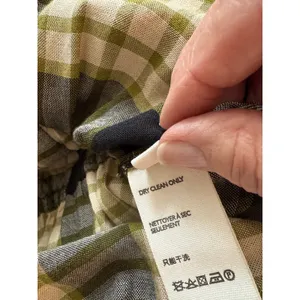 We The Free Ruched Sleeve Fringe Hem Plaid Snap Button Shirt Black Women's Small thumbnail 5