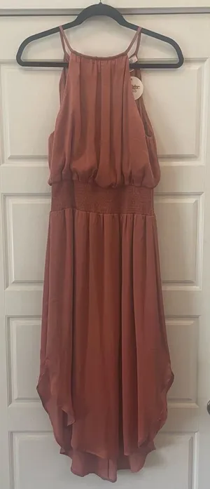 She + Sky Midi Dress in Copper Size Medium NWT‎ thumbnail 1