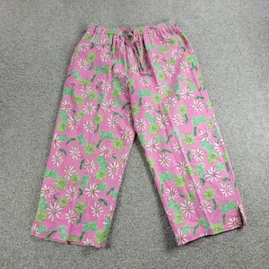 VTG Erin London Petite Pant Set Womens PS/PM Pink Green Floral Full Zip Hood thumbnail 5