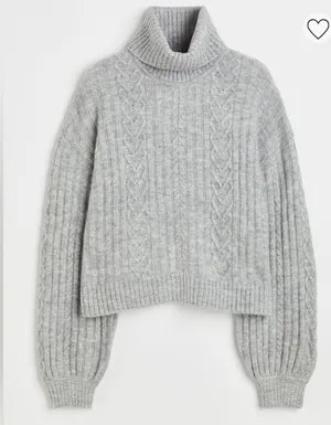 H&M Cable-Knit Turtleneck Sweater thumbnail 1