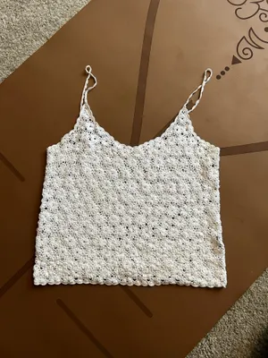 Floral white top Size M thumbnail 3