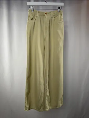 Anthropologie Pilcro Annie Wide-Leg Jeans‎ in Cream Size 25 thumbnail 4