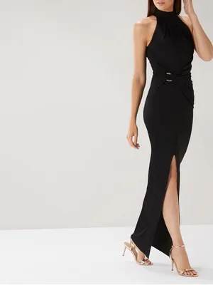 COAST Naomi Jersey Maxi Dress in Black thumbnail 2
