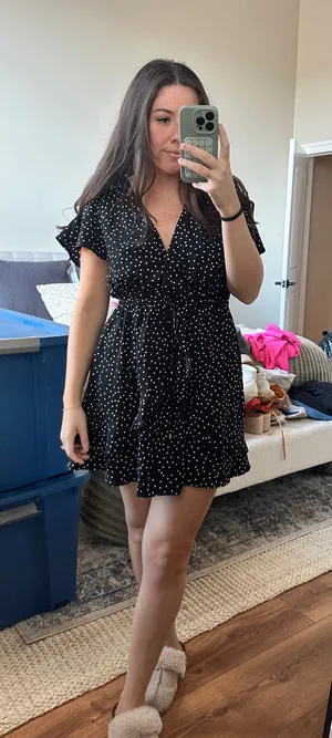 Black Polka Dot Princess Polly Dress thumbnail 1