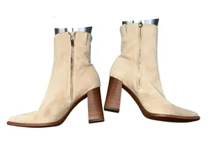 Sam Edelman Tan Suede Ivette Ankle Boots Booties Shoes Size 9.5 thumbnail 7