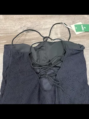 NWT Halara Black Lace Up Mini Dress with Easy Peezy Shorts thumbnail 5