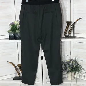 ZARA career pants gray cuffed hem relaxed barrel legs preppy academia heritage thumbnail 2