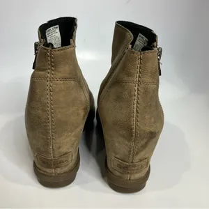Sorel‎ Joan of arc ll wedge booties tan leather size 10.5 thumbnail 5