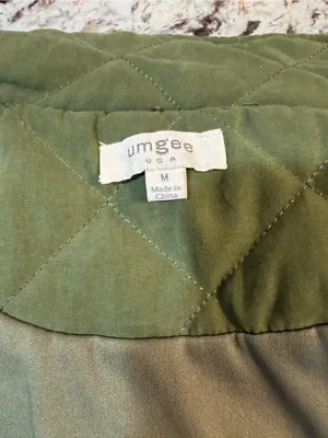Umgee Quilted Olive Green Vest Medium thumbnail 4