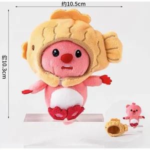 New‎ Cute pink loopy Plush Keychain - Removable Taiyaki Hat - 10cm Mini Doll new thumbnail 5