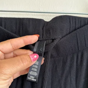 SKIMS Black Ribbed Soft Knit Wide-Leg Pants XXS thumbnail 5