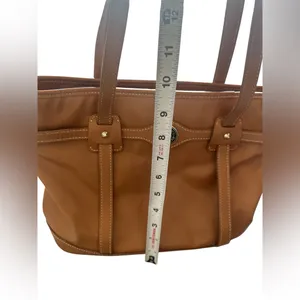 Dooney & Bourke Tan Logo Lock Tote HL640‎ Leather Purse thumbnail 9