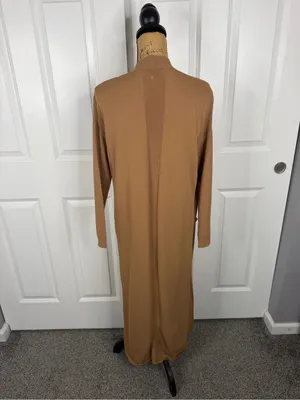 House of CB Size S Camel Brown Floor Length Open Front Duster Cardigan NWOT thumbnail 10
