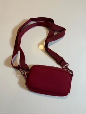 Sephora x Dagne Dover Neoprene Belt‎ Bag Crossbody Burgundy Adjustable Strap thumbnail 4