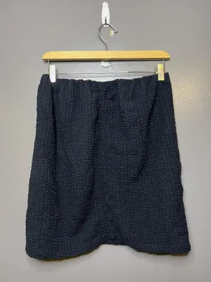 Free People Skirt Womens Small Black Textured Knit Mini Pull On Elastic Casual thumbnail 2