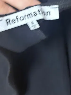 Reformation Black Halter Dress Size Small thumbnail 4
