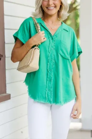 Umgee Hear Me Out Linen Blend Top thumbnail 1