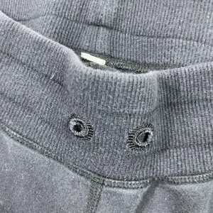 Lululemon Jogger Pants Womens 2 Black Ribbed Cuffs Back Zip Pocket Logo Lounge‎ thumbnail 7