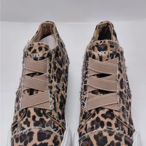 Jenn Ardor Womens Platform Sneakers Size 6 Leopard Print Distressed Y2K Street thumbnail 5