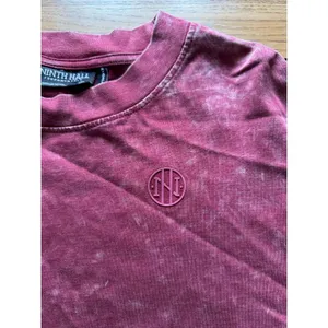 Ninth Hall Fundamentals Sweatshirt Women Size Large Crewneck Cropped Acid‎ Wash thumbnail 6