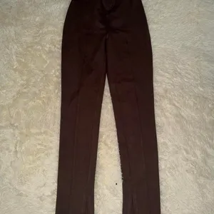 Anine Bing Max Chocolate Brown Pants Slit Hem Trousers Size 34 11 1/2" thumbnail 3