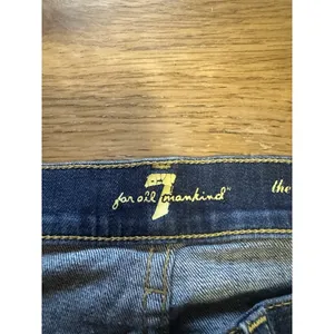 7 For All Mankind‎ Jeans Women’s 29 Blue The Skinny Crop Roll Stretch Preppy thumbnail 3