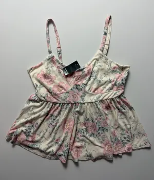 NWT Torrid Smocked Criss-Cross Babydoll Top, Size 1X thumbnail 1