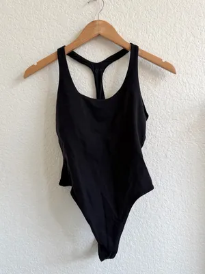 Alo Yoga Sleek Back Stretch Bodysuit Black S thumbnail 5