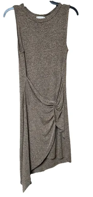 Altard State Dress Sm Asymmetrical Front Twist Pullover Heathered Tan Party Alt thumbnail 1