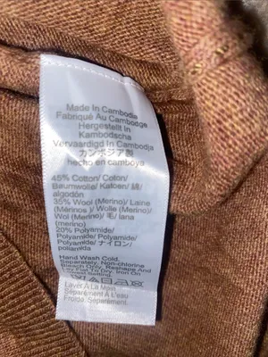 J. Crew Wool Cotton blend Copper-Tone Button-Up Belted Cardigan thumbnail 4