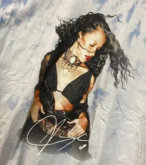 Aaliyah Queen Of RNB Tie dye Tshirt size extra large thumbnail 4