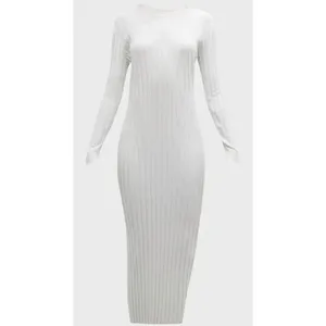 FRAME Ribbed Off White Long Sleeve Midi Sweater Dress Size XXS thumbnail 9