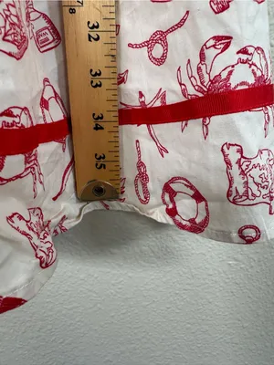Hell Bunny Red White Nautical Print Fit & Flare Dress Womens XL Rockabilly NWT thumbnail 6