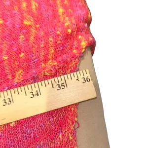 Easel Pink Confetti Knit Fringe Sweater size large thumbnail 6